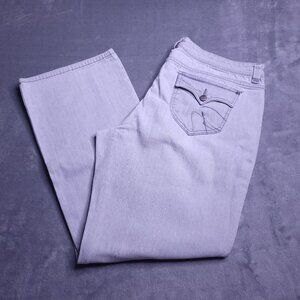 Gloria Vanderbilt Isadora Bootcut Jeans 16 Light Gray Flap Pockets Stretch